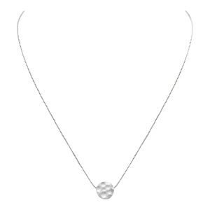 Kinsley Armelle Silver Charlotte Necklace Hammered Disc Necklace